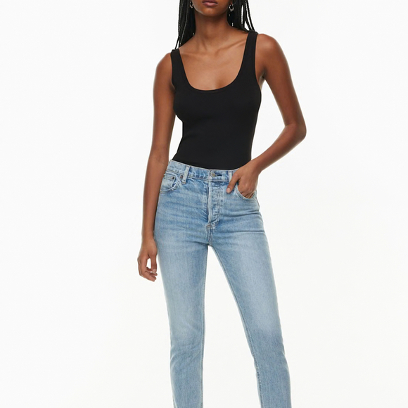 Denim Fourm Yoko High Rise Straight - Picture 1 of 6